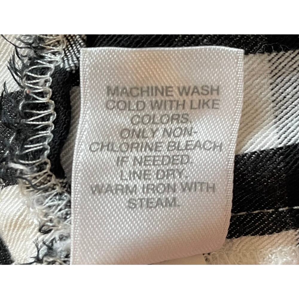 J. Jill Gingham Plaid Tunic Dress Pockets Sz M Black White Cottagecore Preppy - Picture 9 of 11